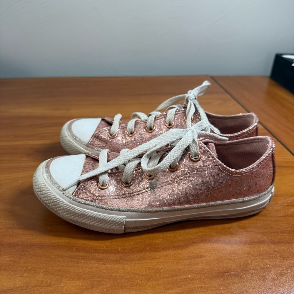 Converse Chuck Taylor All Star Low Top Pink‎ Sparkles Sneakers Girls 1